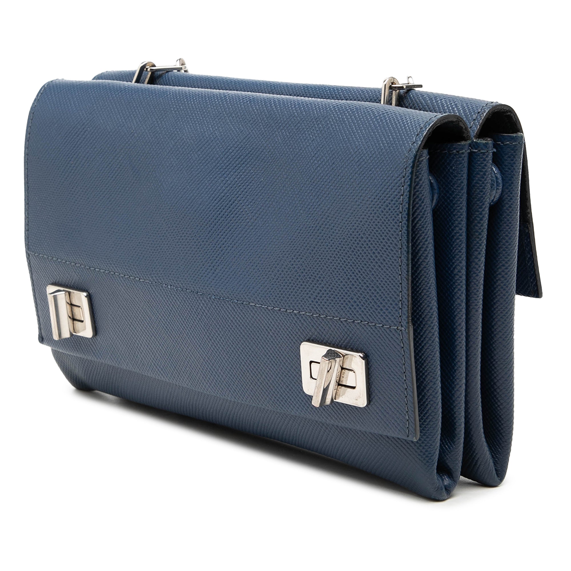 Saffiano Leather Double Turnlock Crossbody - Image 2