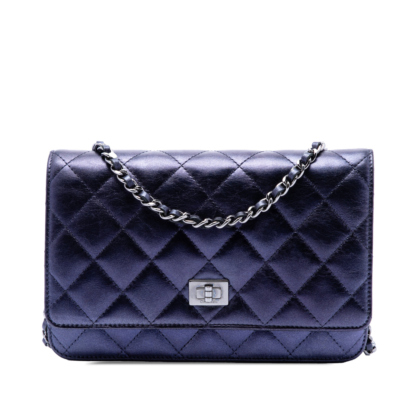 Quilted Shiny Aged Calfskin Reissue 2.55 Wallet on Chain - Image 1