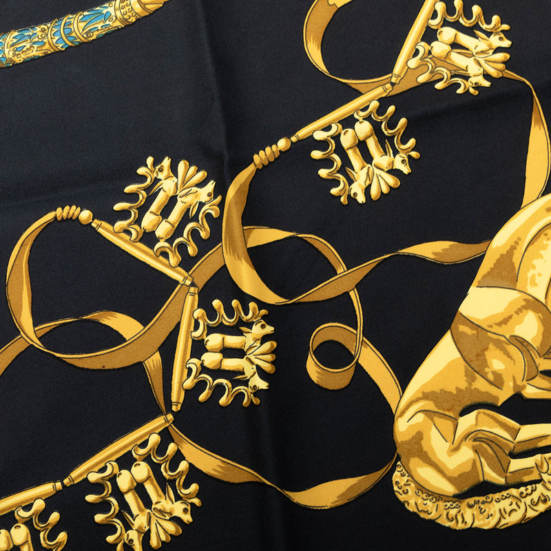 Les Cavaliers d Or Silk Scarf 90 - Image 3