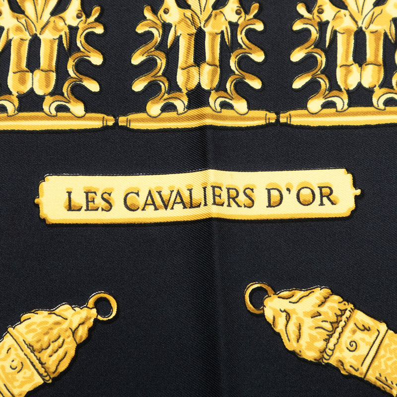 Les Cavaliers d Or Silk Scarf 90 - Image 4