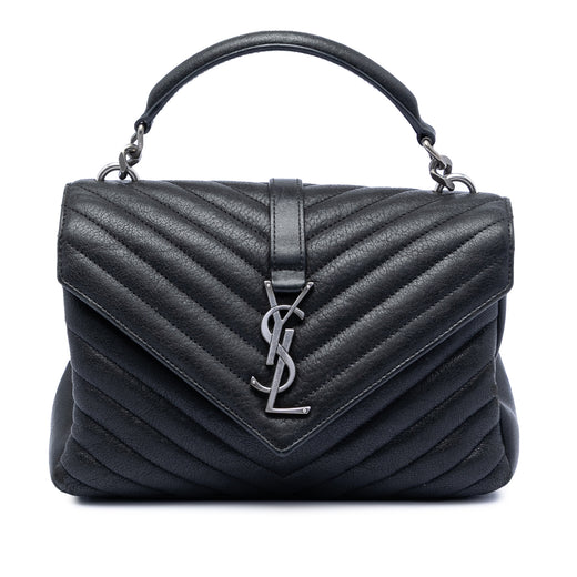 Medium Chevron Sheepskin Monogram College Satchel - Image 1