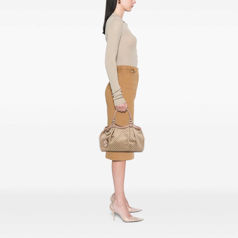 Medium Diamante Canvas Sukey Tote - Image 7