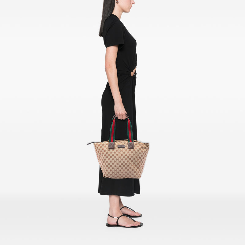 GG Canvas Web Tote - Image 6