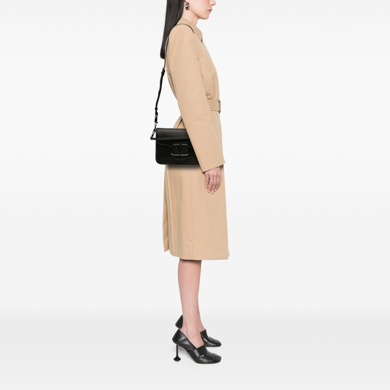 Calfskin Logo Flap Satchel - Image 9