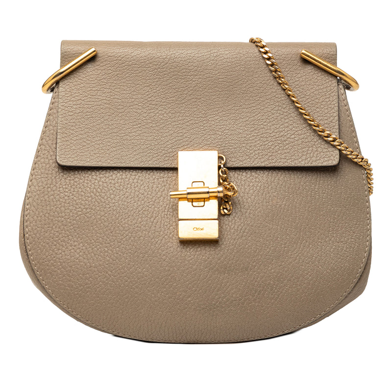 Small Grained Calfskin Drew Crossbody