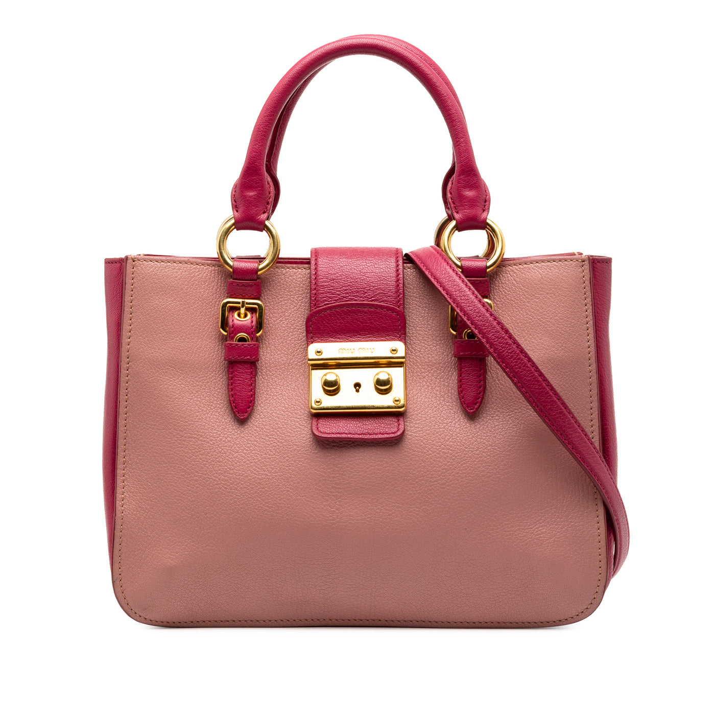 Bicolor Goatskin Madras Satchel - Image 1