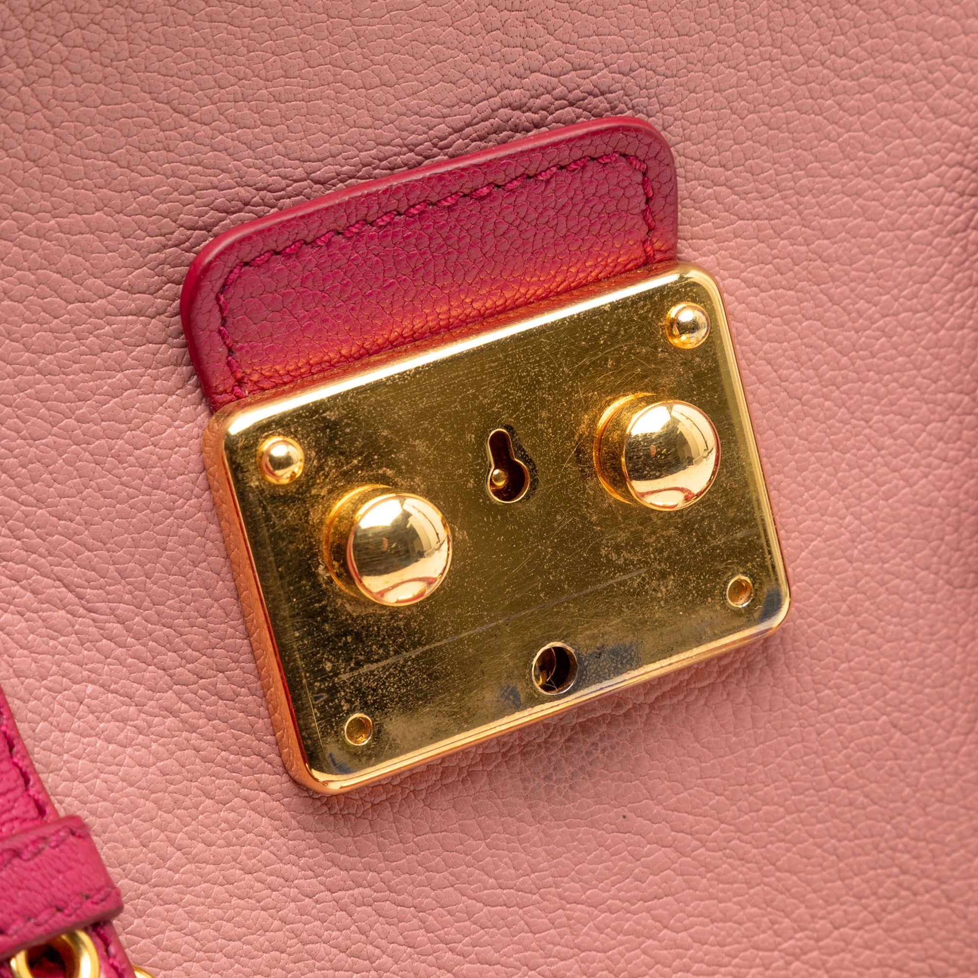 Bicolor Goatskin Madras Satchel - Image 8