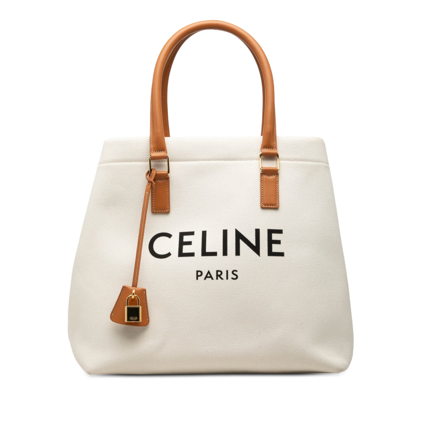 Small Canvas Logo Print Horizontal Cabas Tote - Image 1