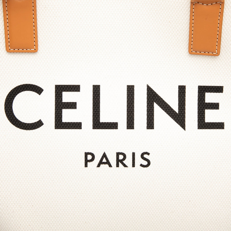 Small Canvas Logo Print Horizontal Cabas Tote - Image 6