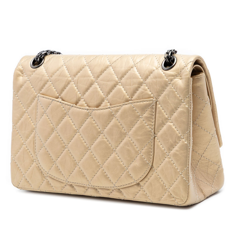 Quilted Metallic Aged Calfskin Reissue 2.55 Double Flap 226 - Image 2