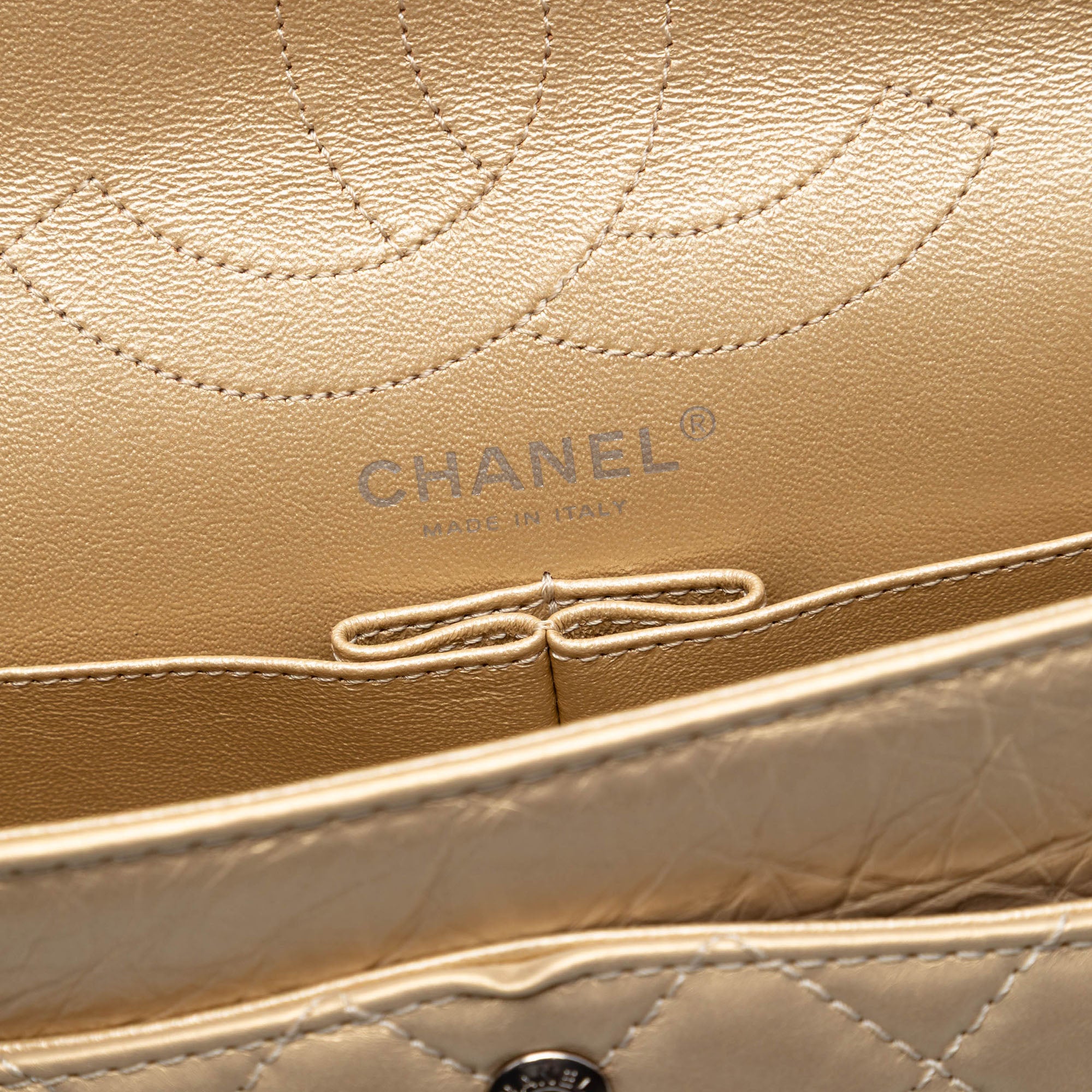 Quilted Metallic Aged Calfskin Reissue 2.55 Double Flap 226 - Image 5