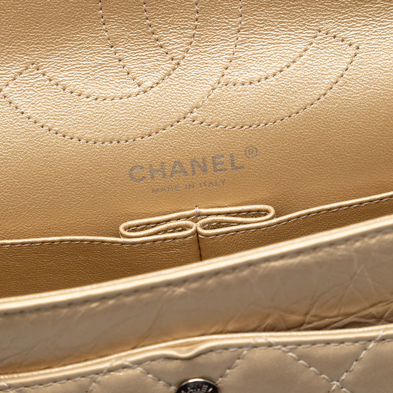 Quilted Metallic Aged Calfskin Reissue 2.55 Double Flap 226 - Image 5