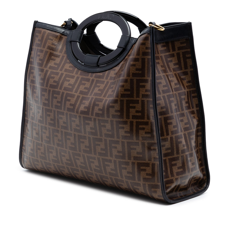 Medium Glazed Fabric FF 1974 Runaway Shopper Satchel - Image 2