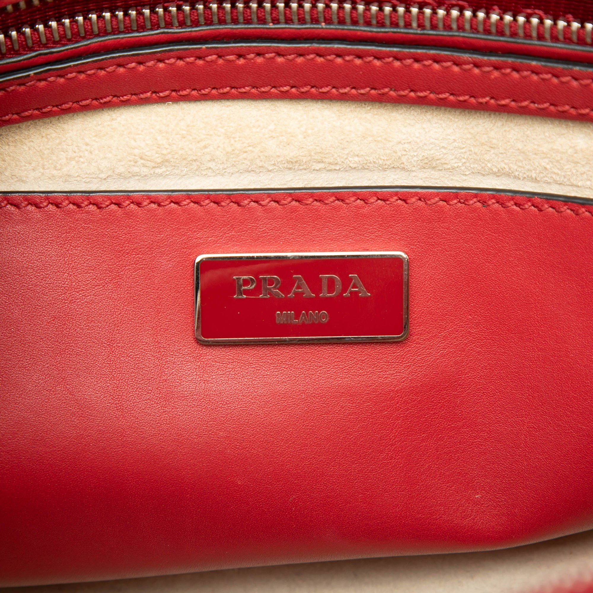 Small City Calf Hand Stitched Galleria Double Zip Satchel - Image 5