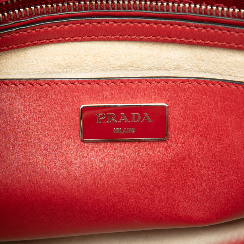 Small City Calf Hand Stitched Galleria Double Zip Satchel - Image 5