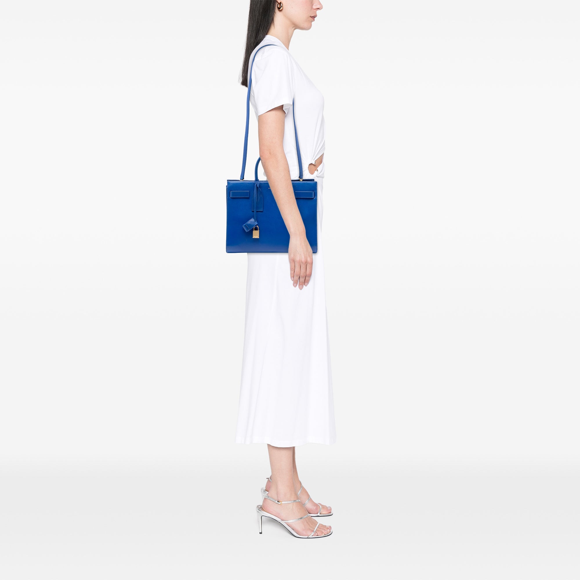 Small Leather Sac De Jour Satchel - Image 6