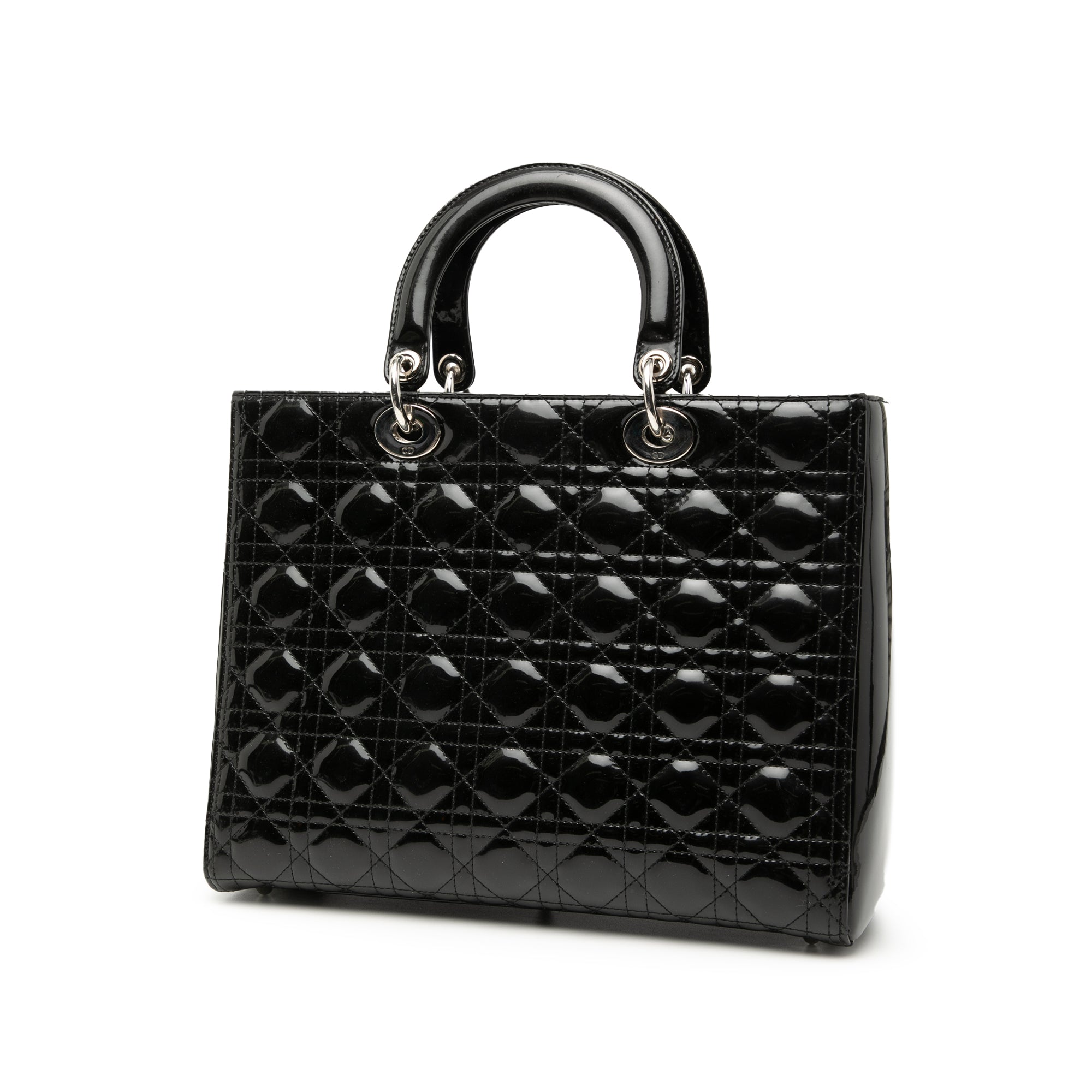 Large Patent Cannage Lady Dior - Image 2