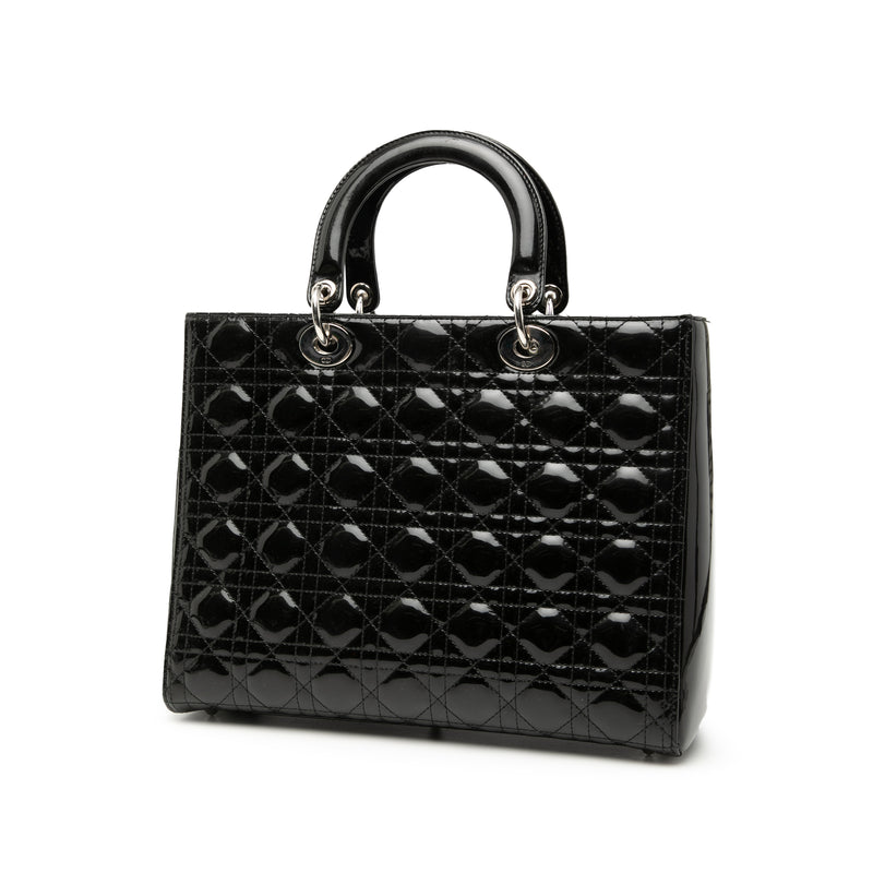 Large Patent Cannage Lady Dior - Image 2