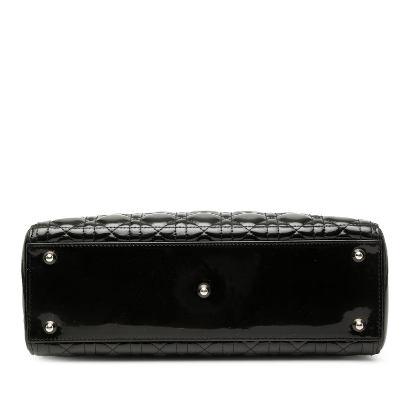Large Patent Cannage Lady Dior - Image 3