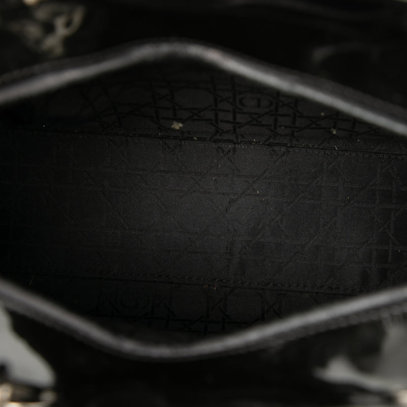 Large Patent Cannage Lady Dior - Image 4