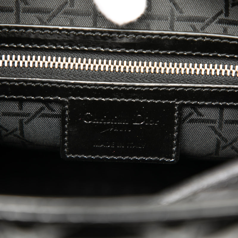 Large Patent Cannage Lady Dior - Image 5