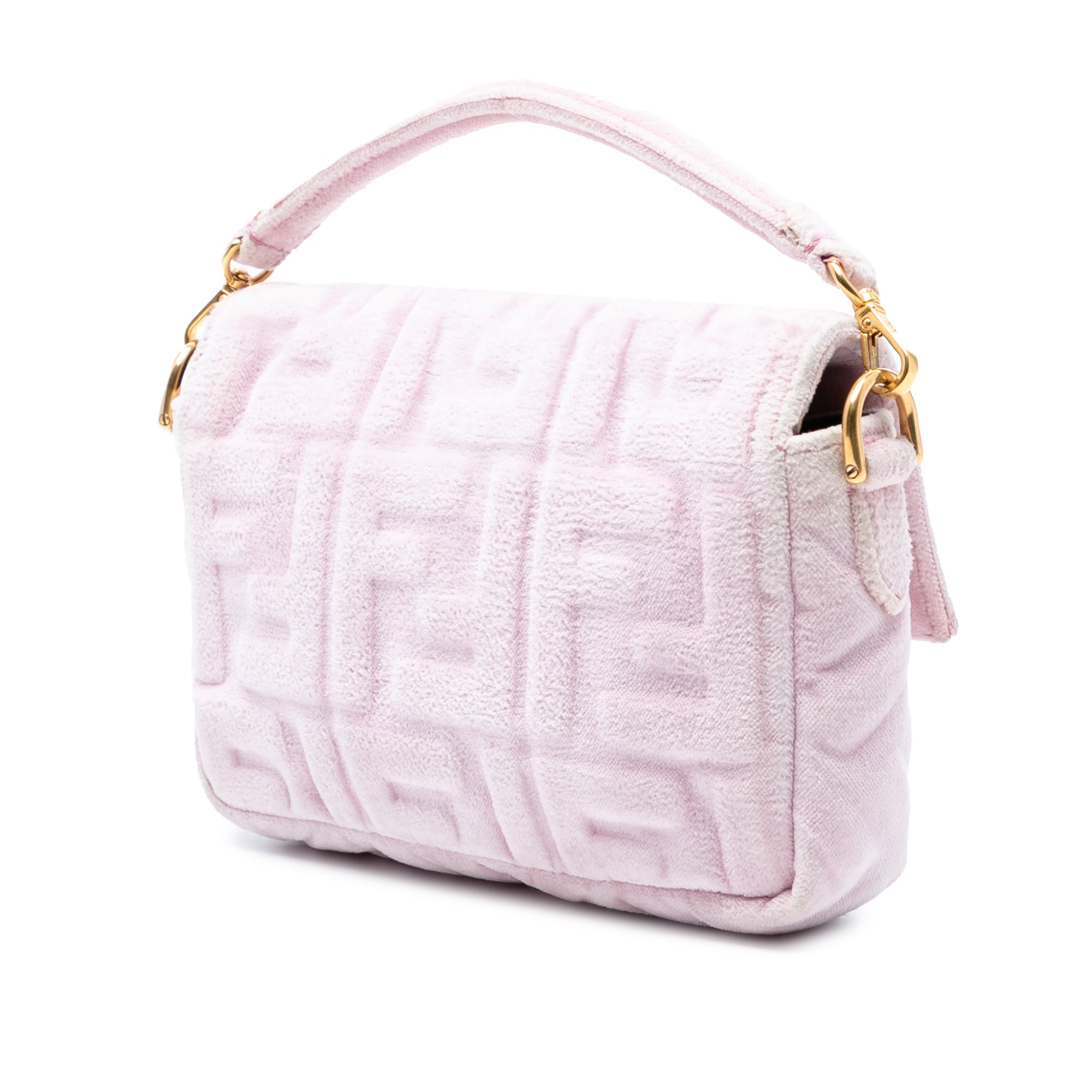 Mini Zucca Embossed Velvet Baguette Satchel - Image 2