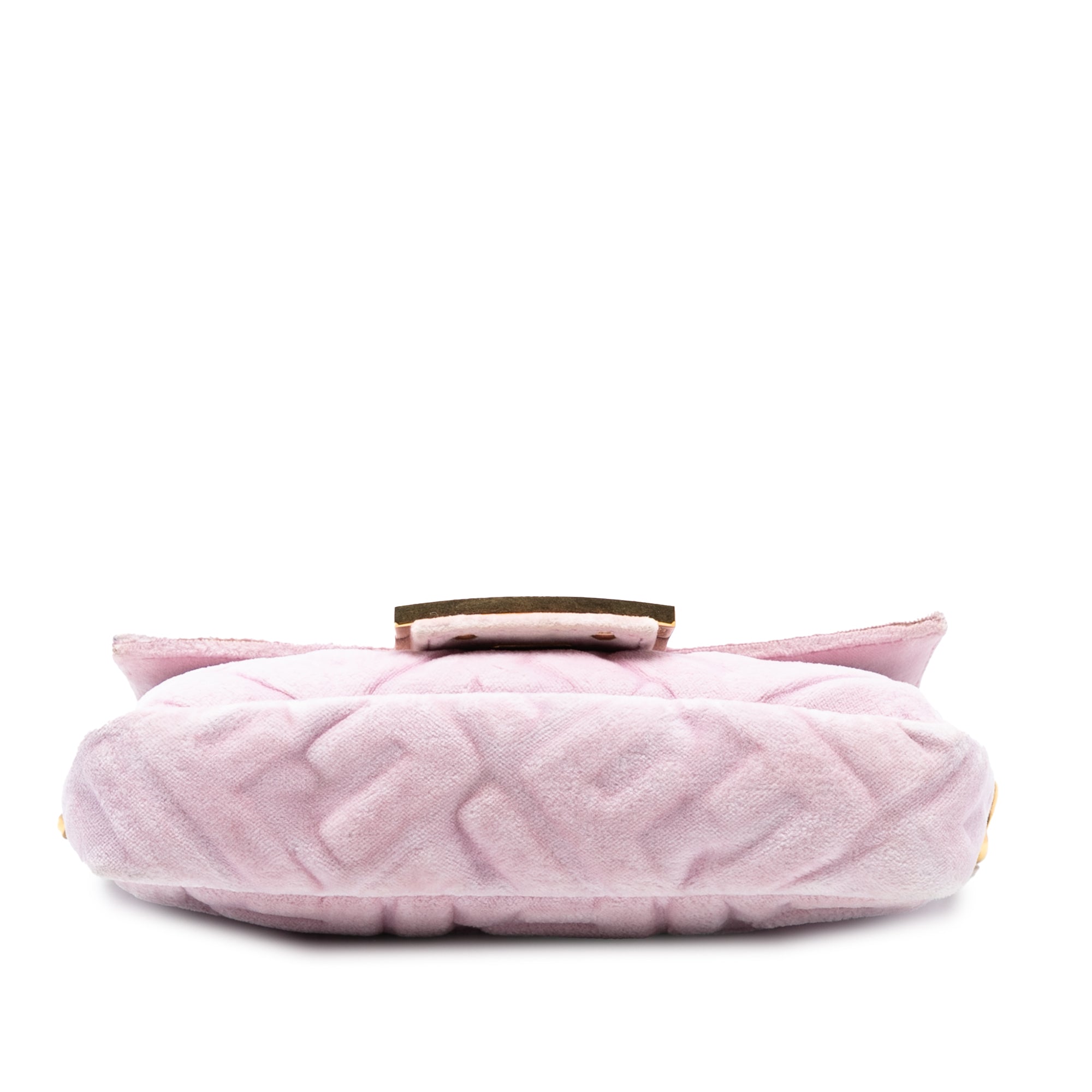 Mini Zucca Embossed Velvet Baguette Satchel - Image 3