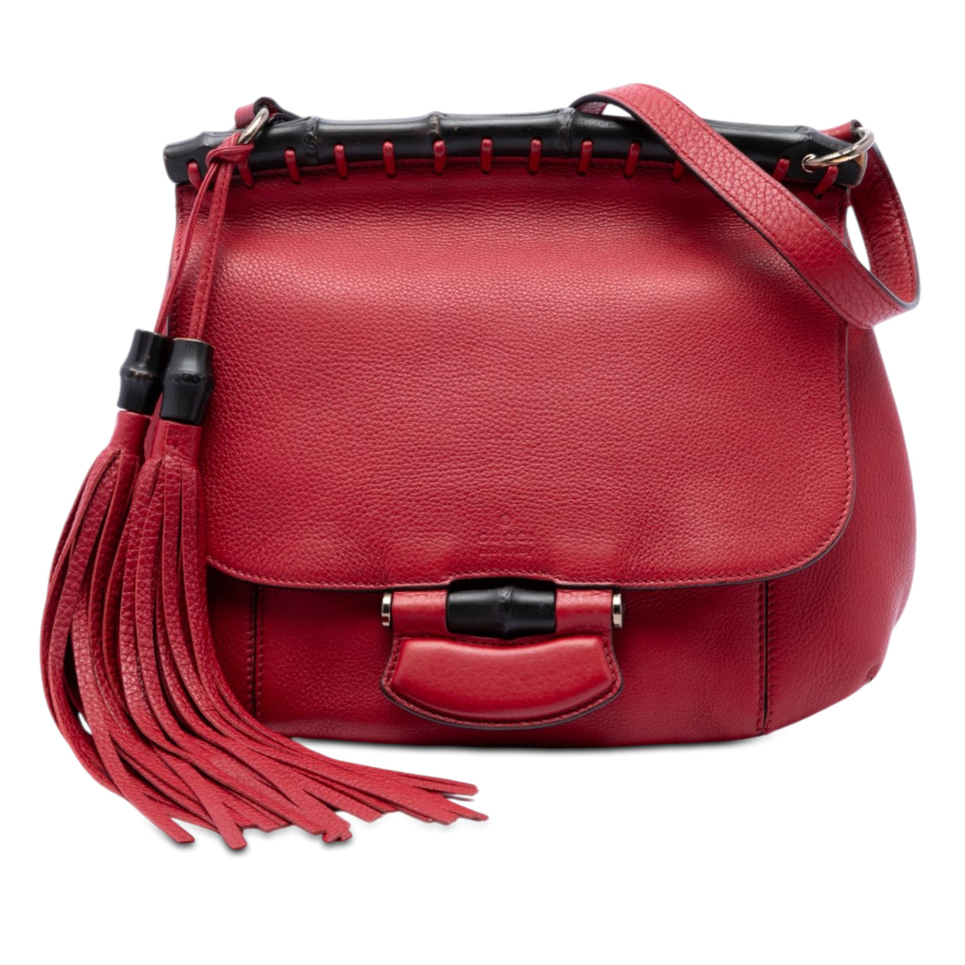 Medium Leather Bamboo Nouveau Fringe Crossbody - Image 1