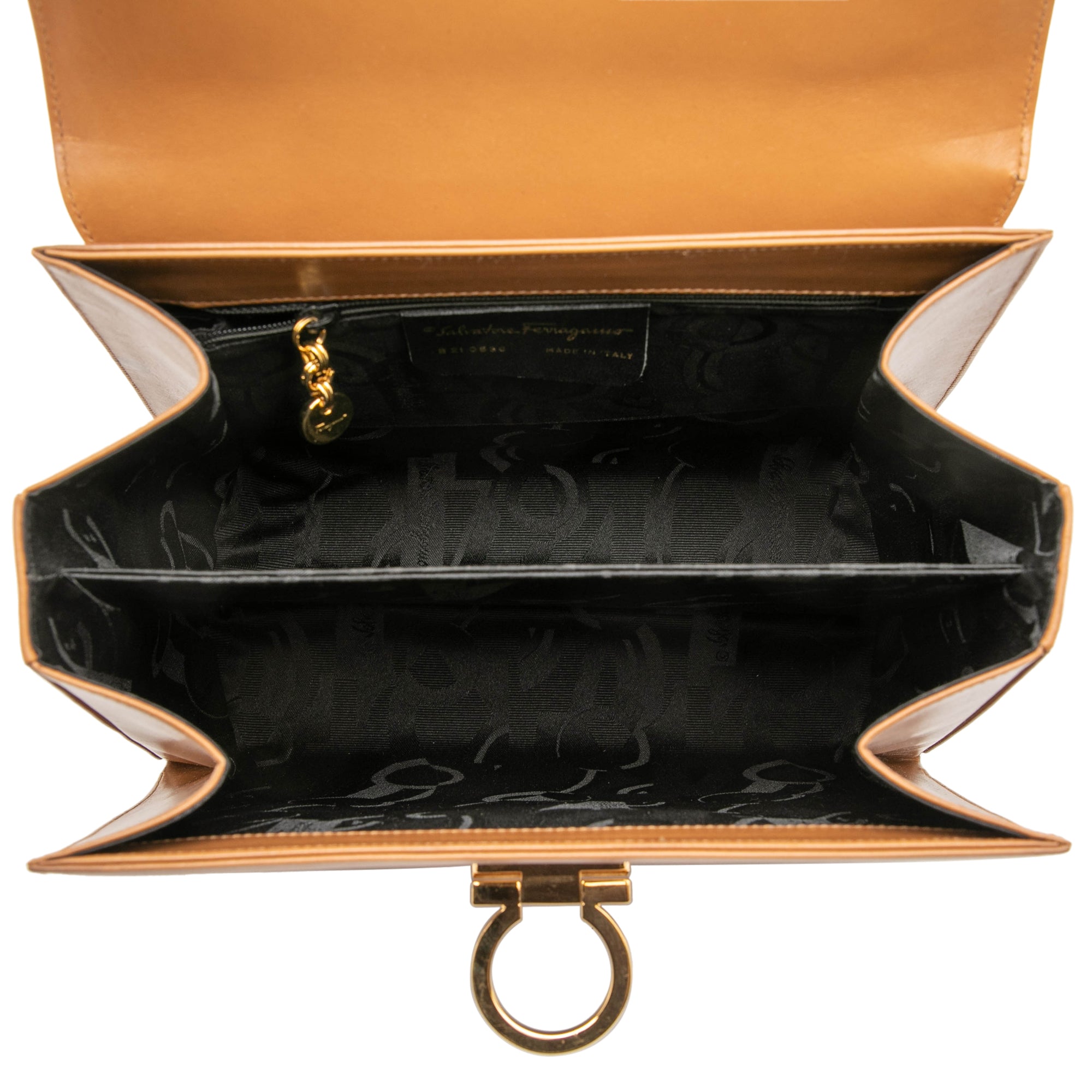 Small Leather Gancini Iconic Top Handle Bag - Image 4