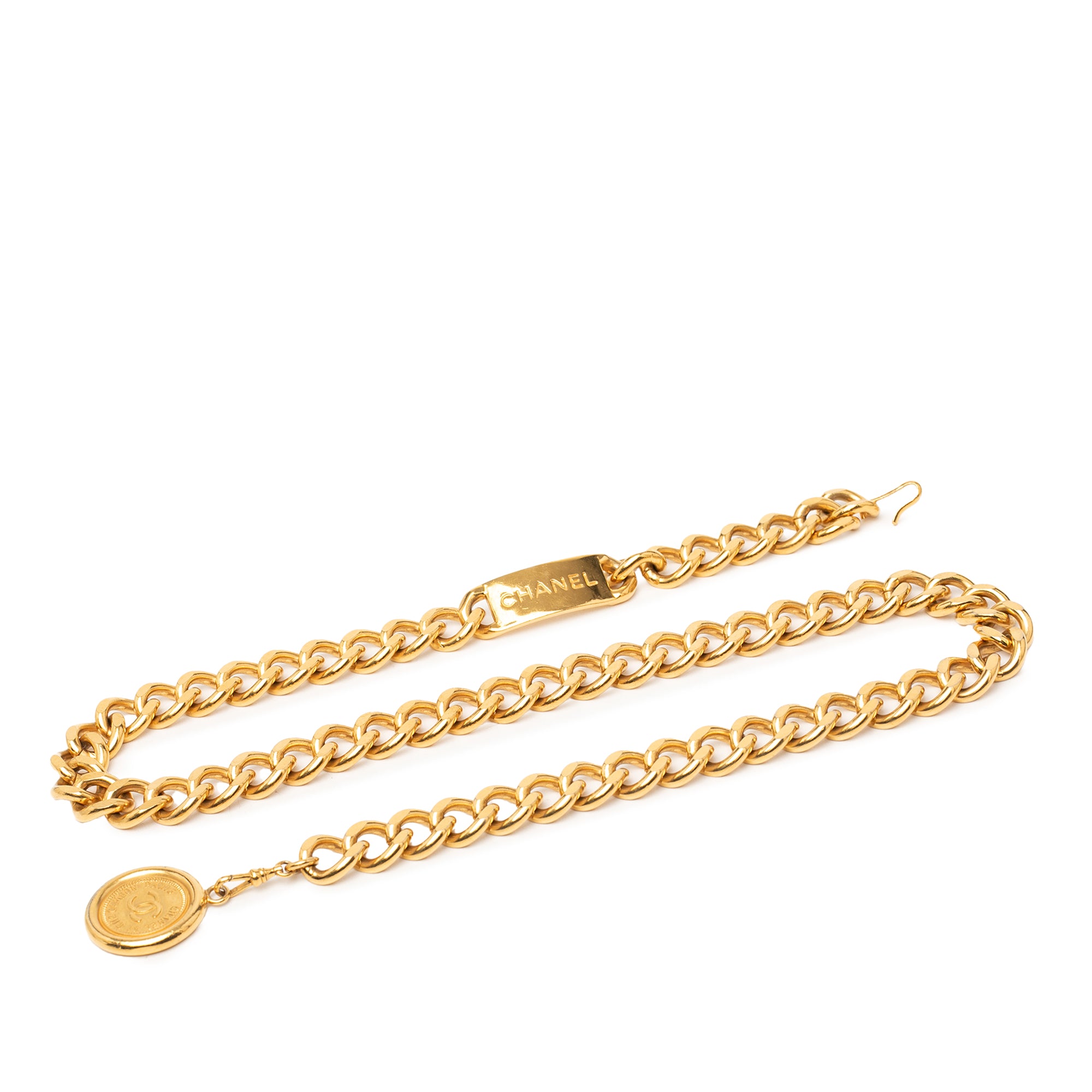 CC Gold Plated 31 Rue Cambon Medallion Chain Belt - Image 1