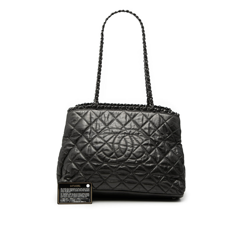 Small Quilted Calfskin Chain Me Tote - Image 8