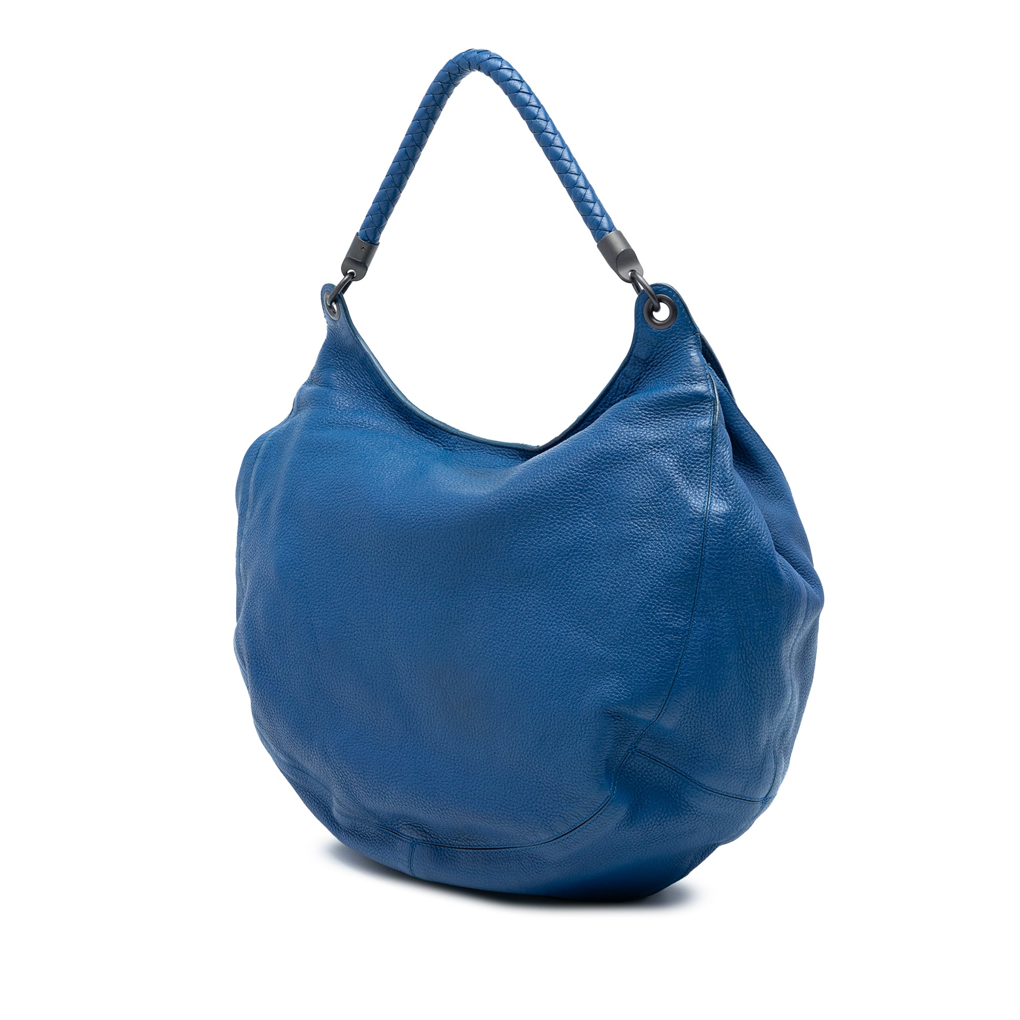 Large Washed Cervo Intrecciato Hobo - Image 2