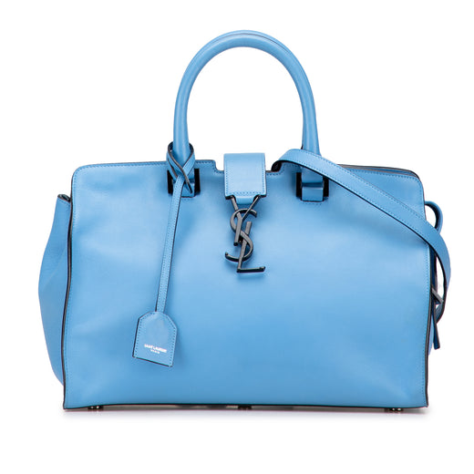 Small Leather Monogram Cabas Satchel - Image 1