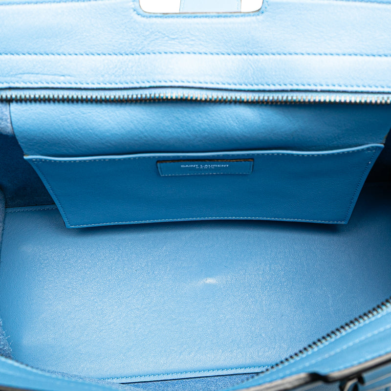 Small Leather Monogram Cabas Satchel - Image 4