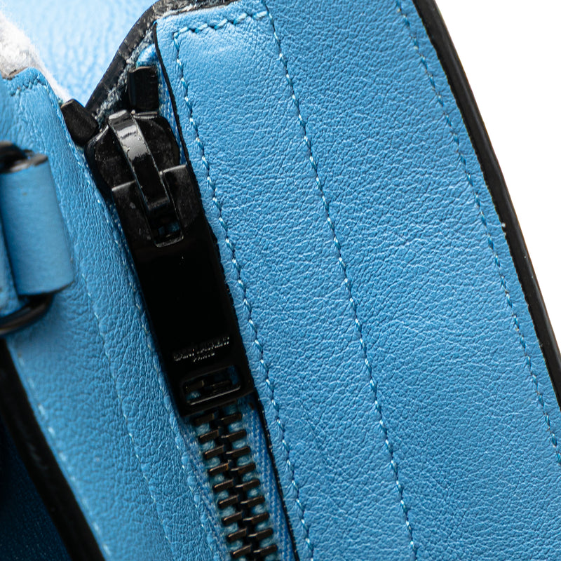 Small Leather Monogram Cabas Satchel - Image 7