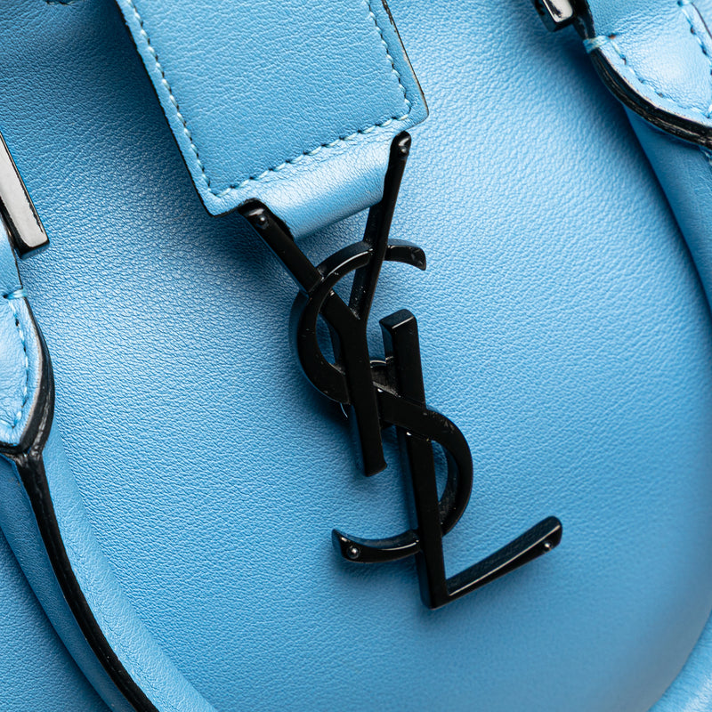 Small Leather Monogram Cabas Satchel - Image 8