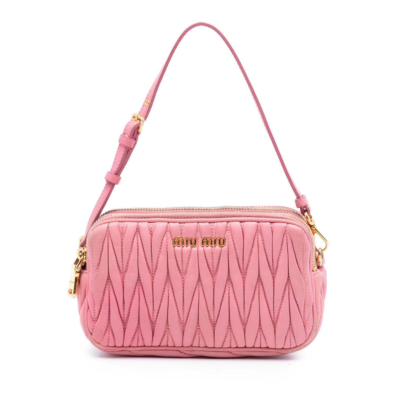 Nappa Matelasse Double Zip Handbag - Image 1