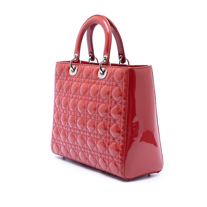 Large Patent Cannage Lady Dior - Image 2