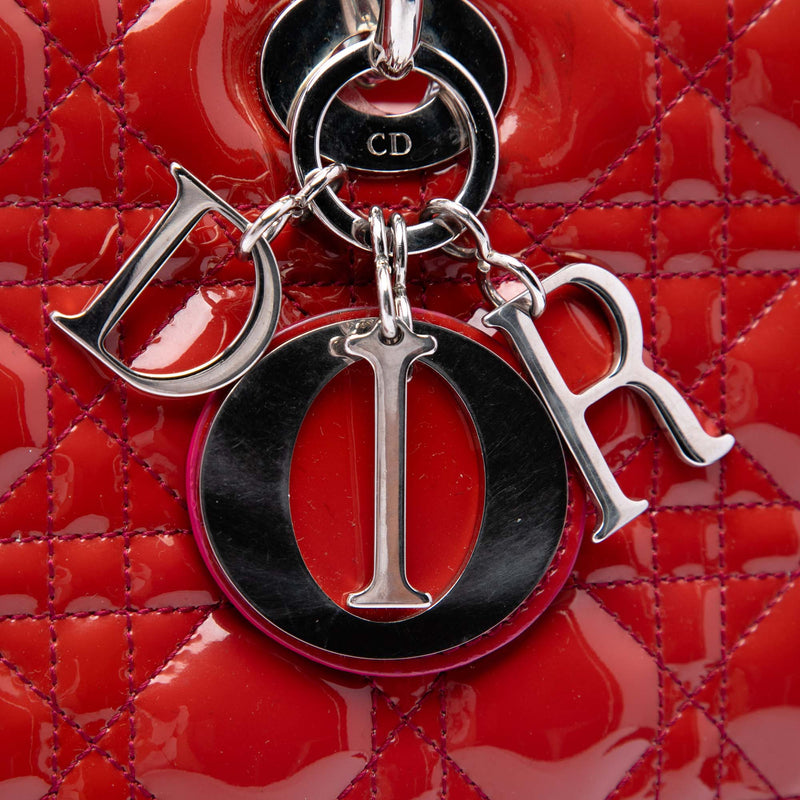 Large Patent Cannage Lady Dior - Image 5