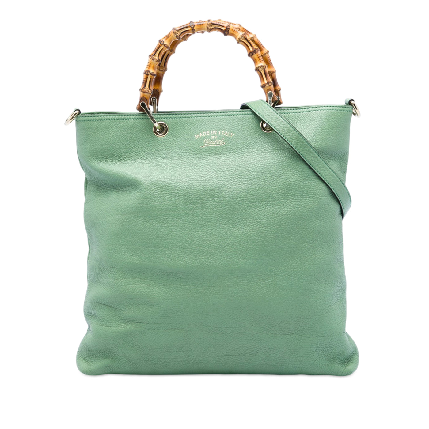 Tall Calfskin Bamboo Shopper Tote - Image 1