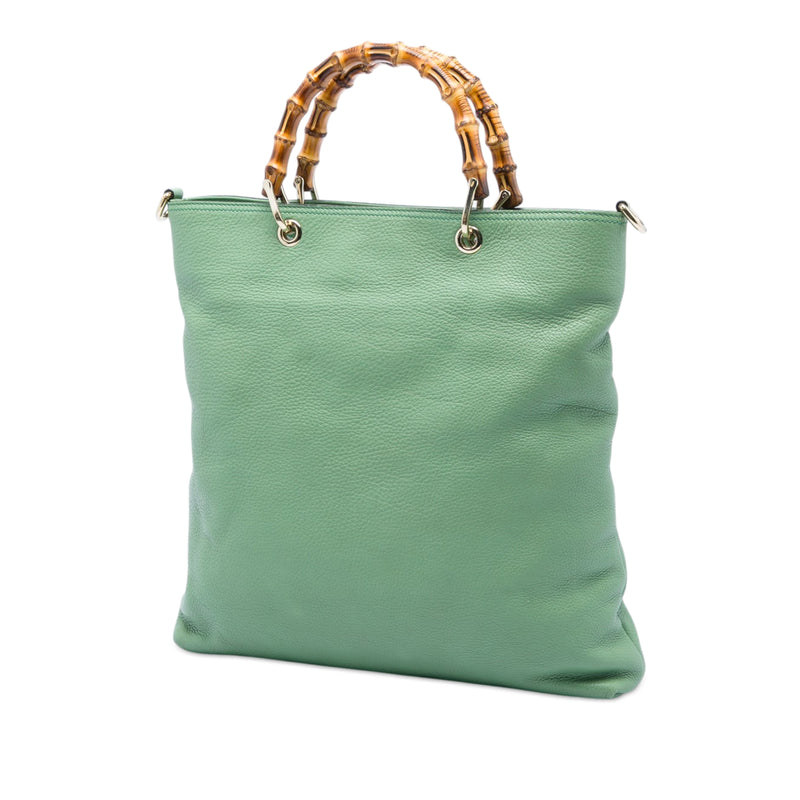 Tall Calfskin Bamboo Shopper Tote - Image 2