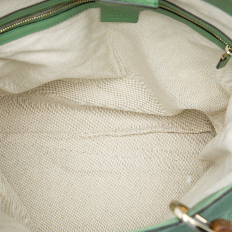 Tall Calfskin Bamboo Shopper Tote - Image 4
