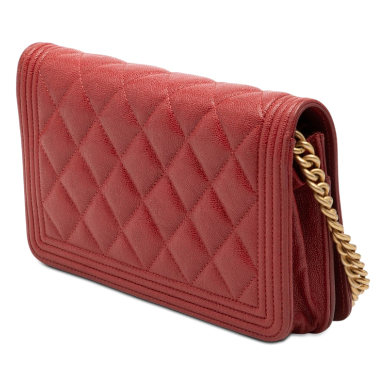 Quilted Caviar Boy Wallet on Chain - Image 2