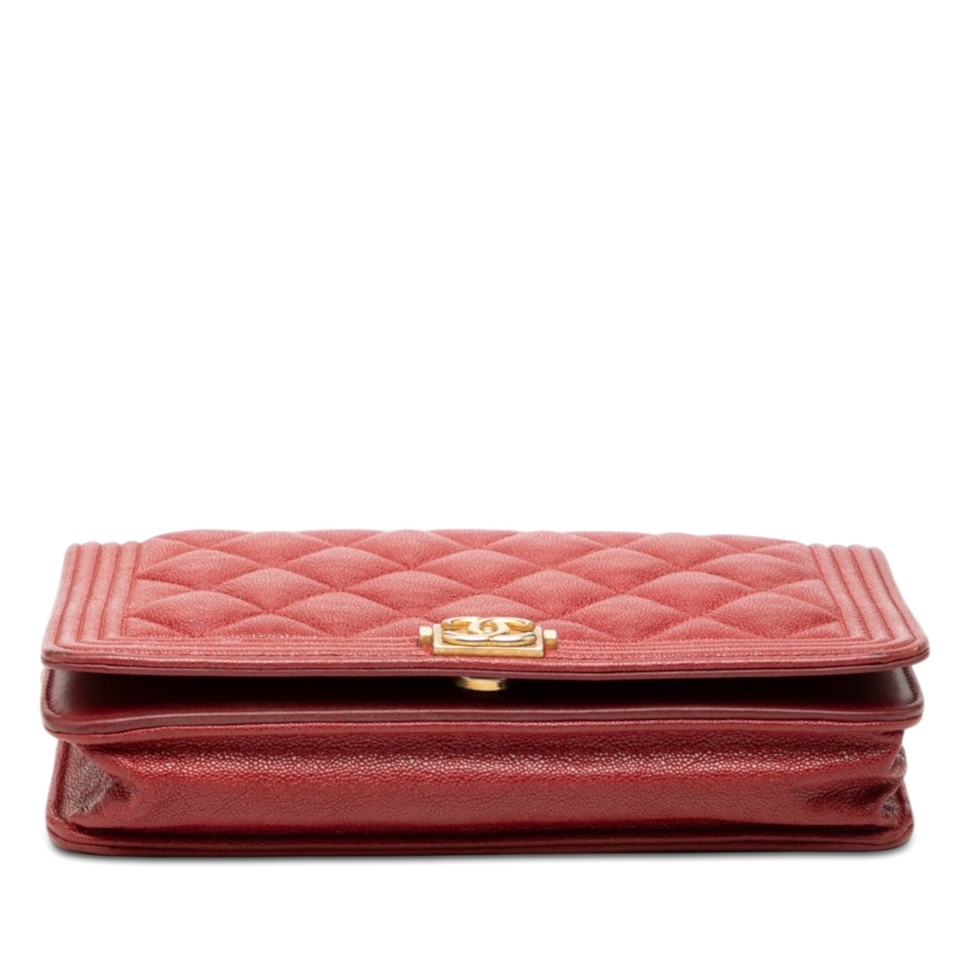 Quilted Caviar Boy Wallet on Chain - Image 3