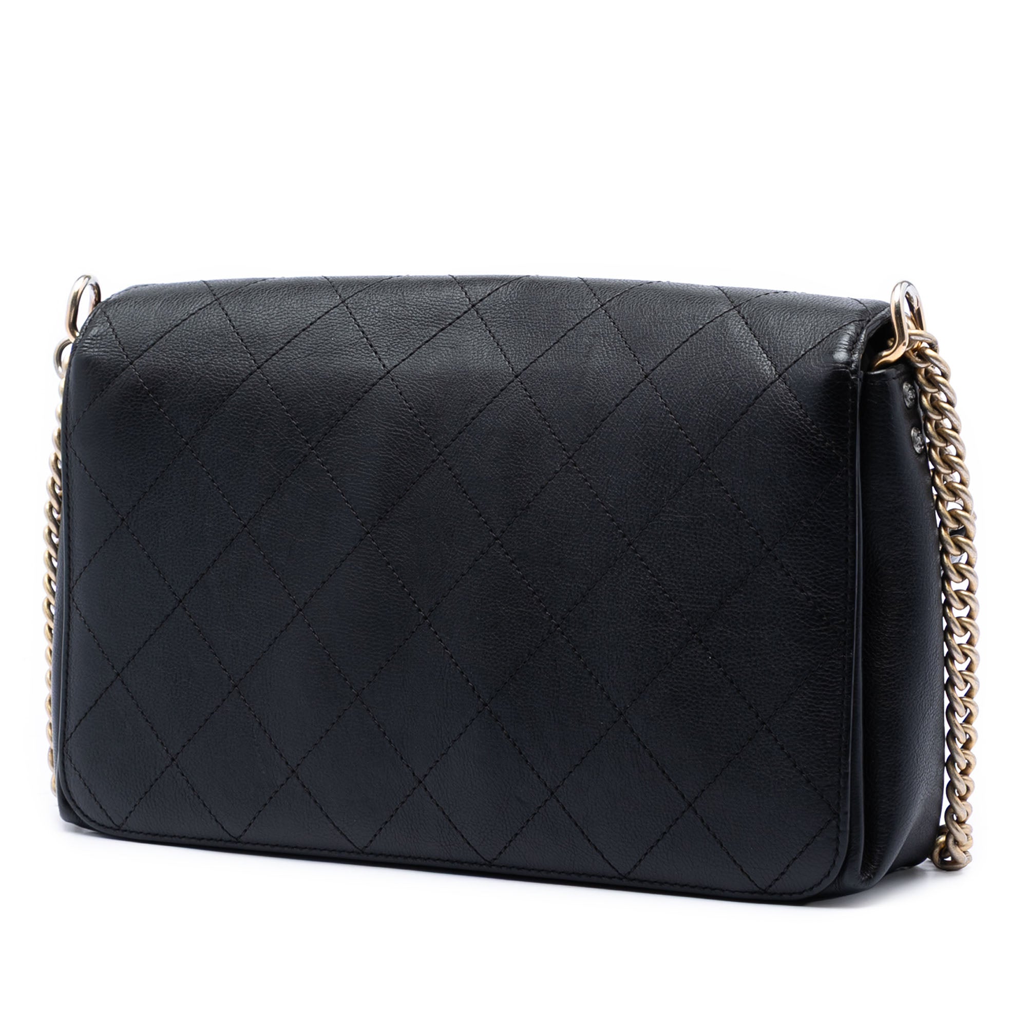 Medium Quilted Calfskin Straight Lined Flap - Image 2