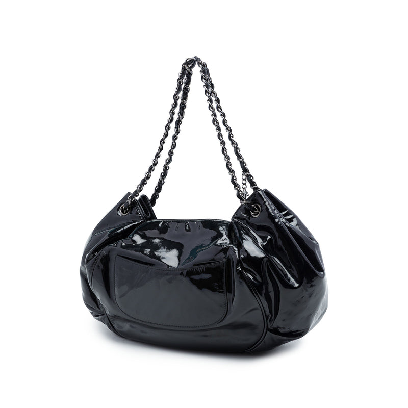 Patent Accordion Camellia Tote - Image 2