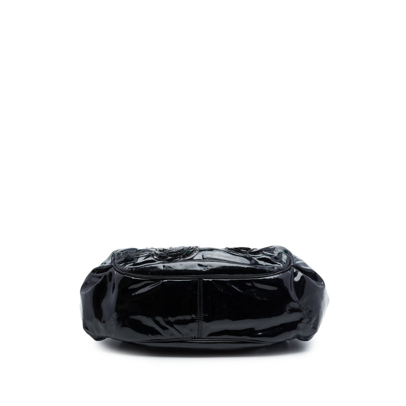 Patent Accordion Camellia Tote - Image 3