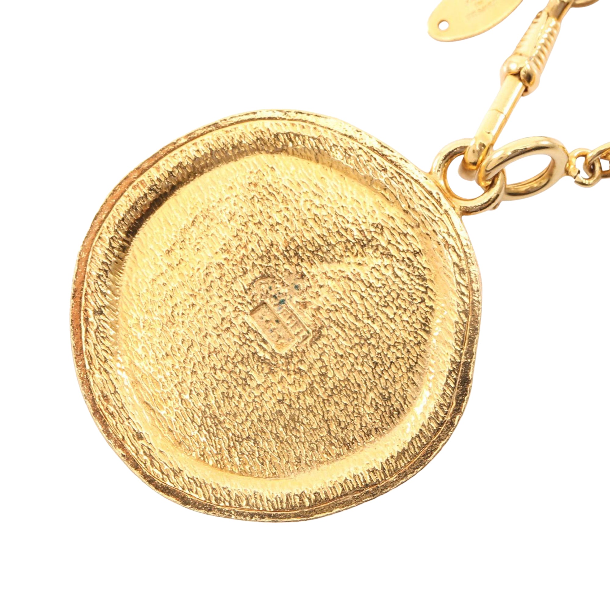 CC Gold Plated Centaur Medallion Pendant Necklace - Image 3
