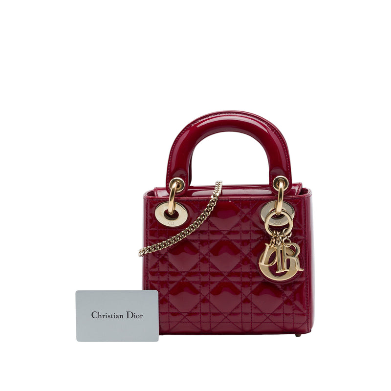 Mini Patent Cannage Lady Dior - Image 7