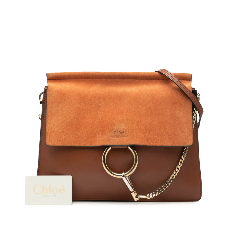 Medium Calfskin and Suede Faye Crossbody - Image 8